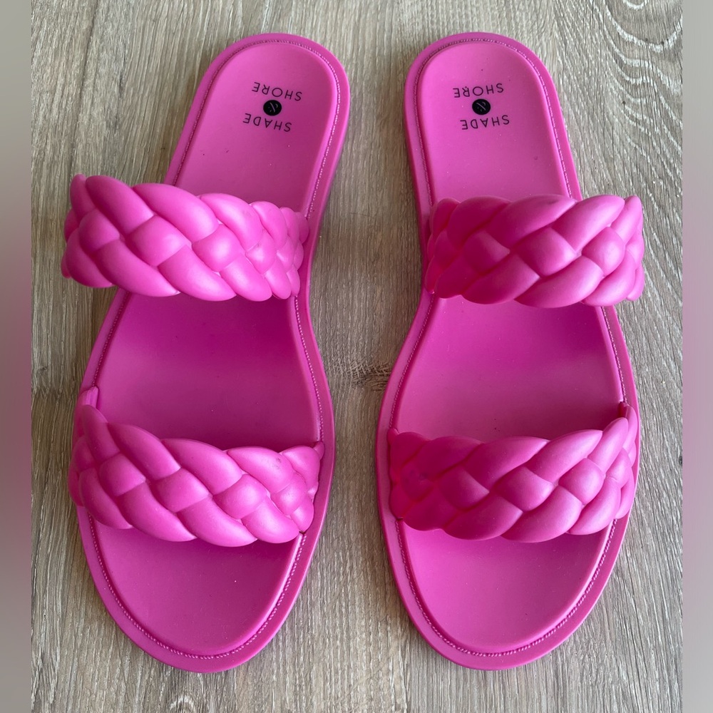 Target Shade and Shore pink fuchsia Sandals
